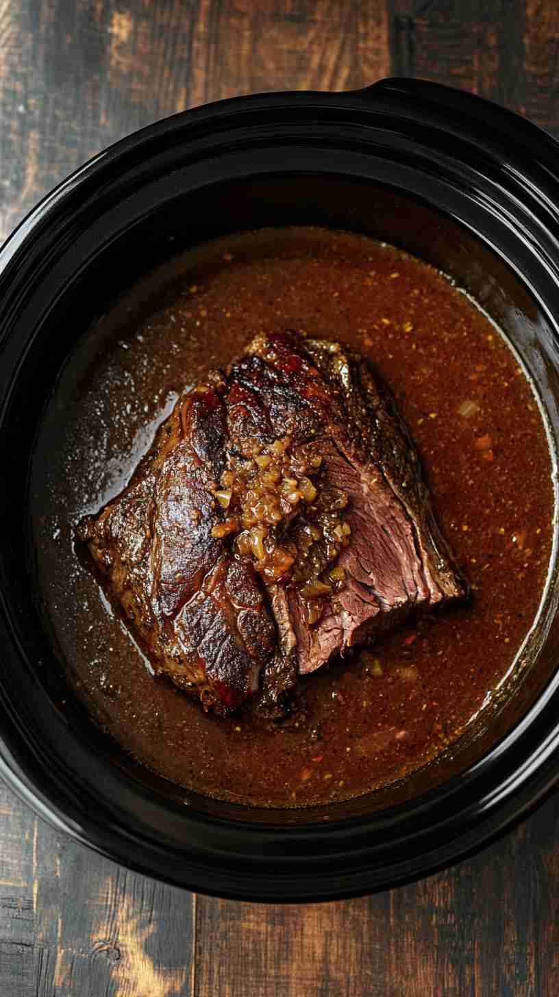 Comforting Arm Roast with Gravy in the Crock Pot