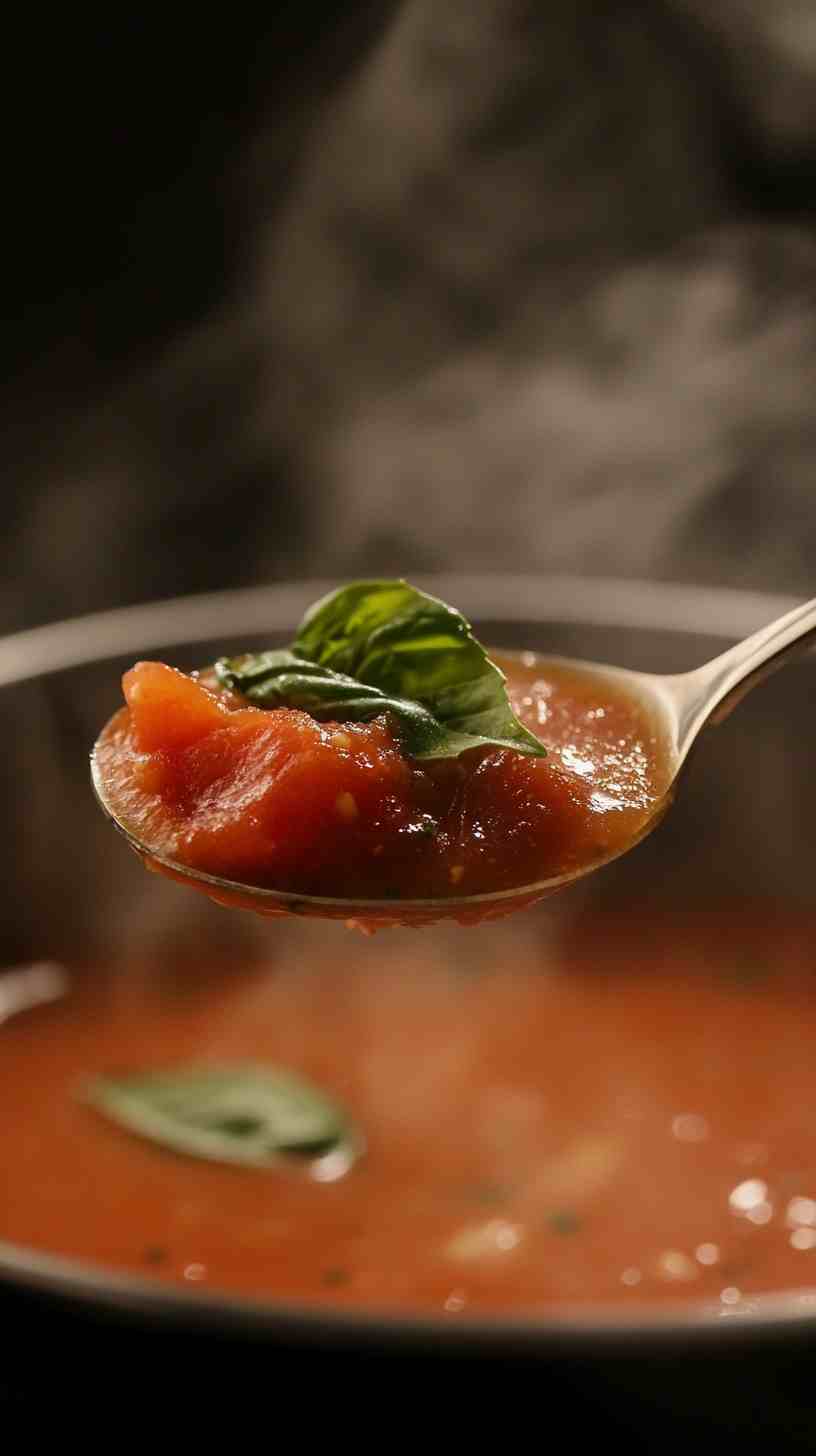 Comforting Crock Pot Tomato Basil Soup