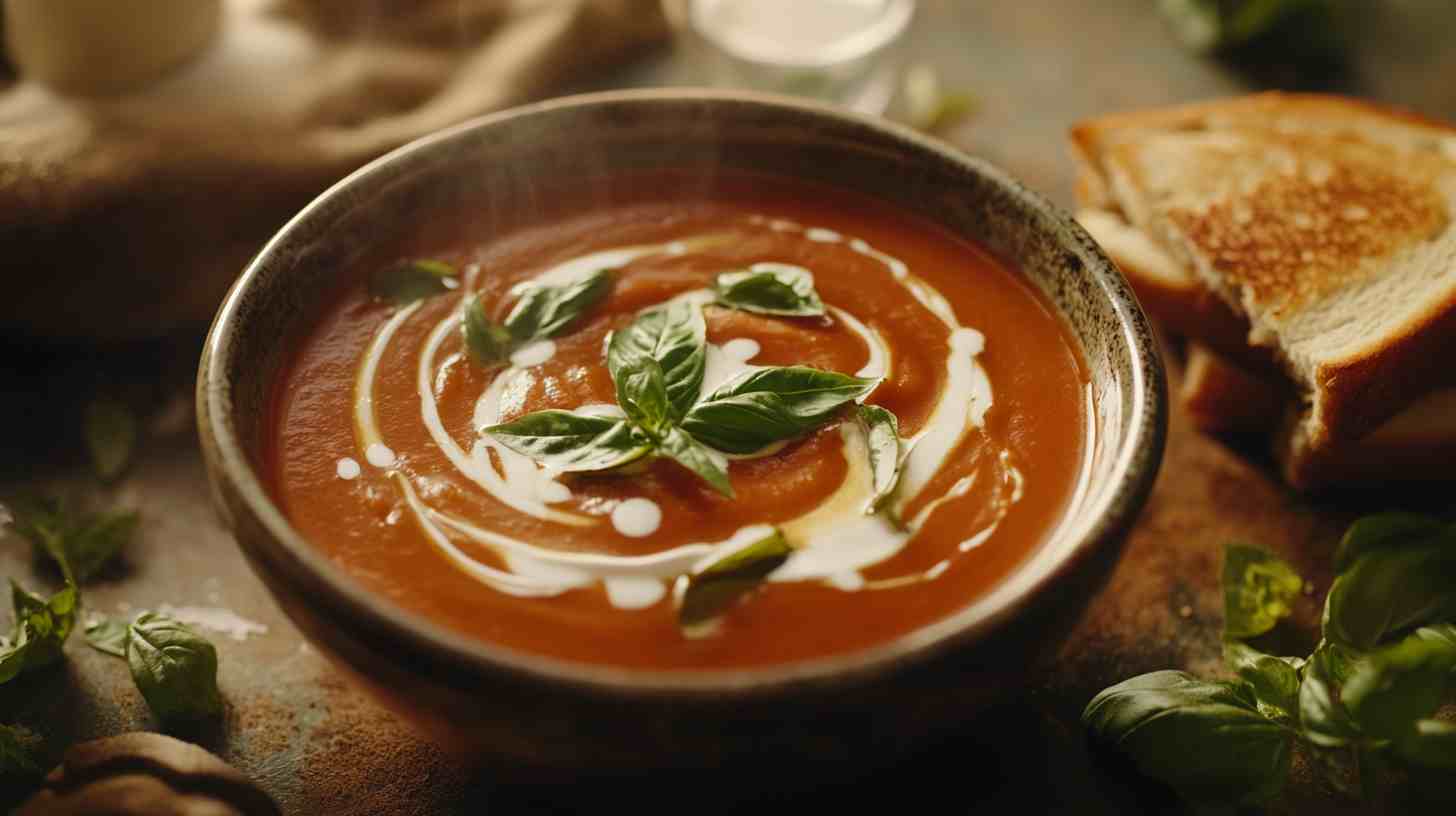 Comforting Crock Pot Tomato Basil Soup