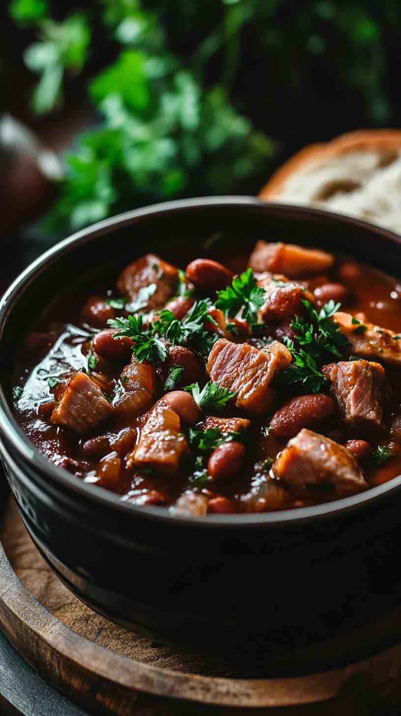 Comforting Slow Cooker Ham and Bean Stew
