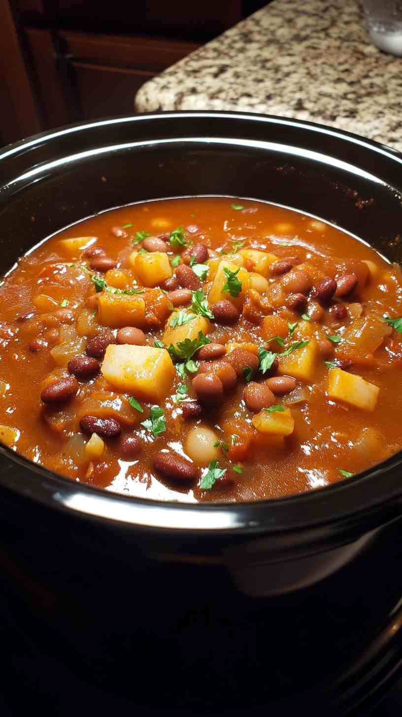 Comforting Slow Cooker Ham and Bean Stew