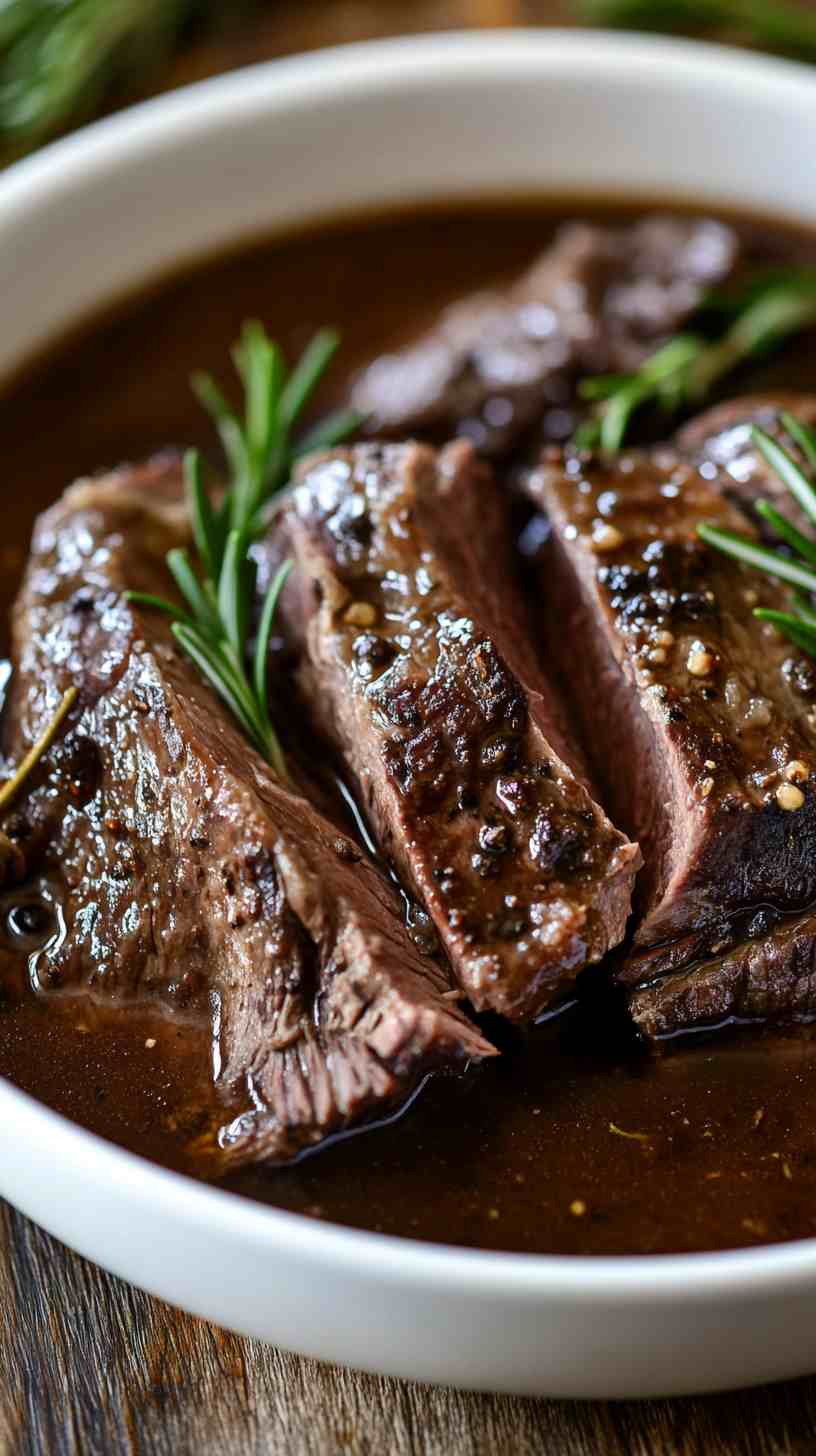 Comforting Slow Cooker Roast with Rich Au Jus