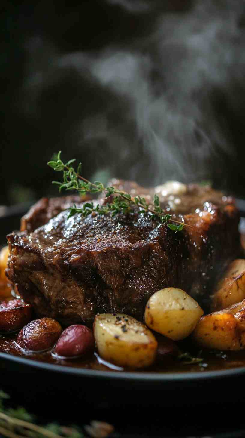 Comforting Slow Cooker Roast with Rich Au Jus