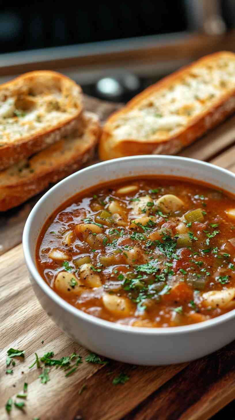 Cozy Slow Cooker Minestrone Soup