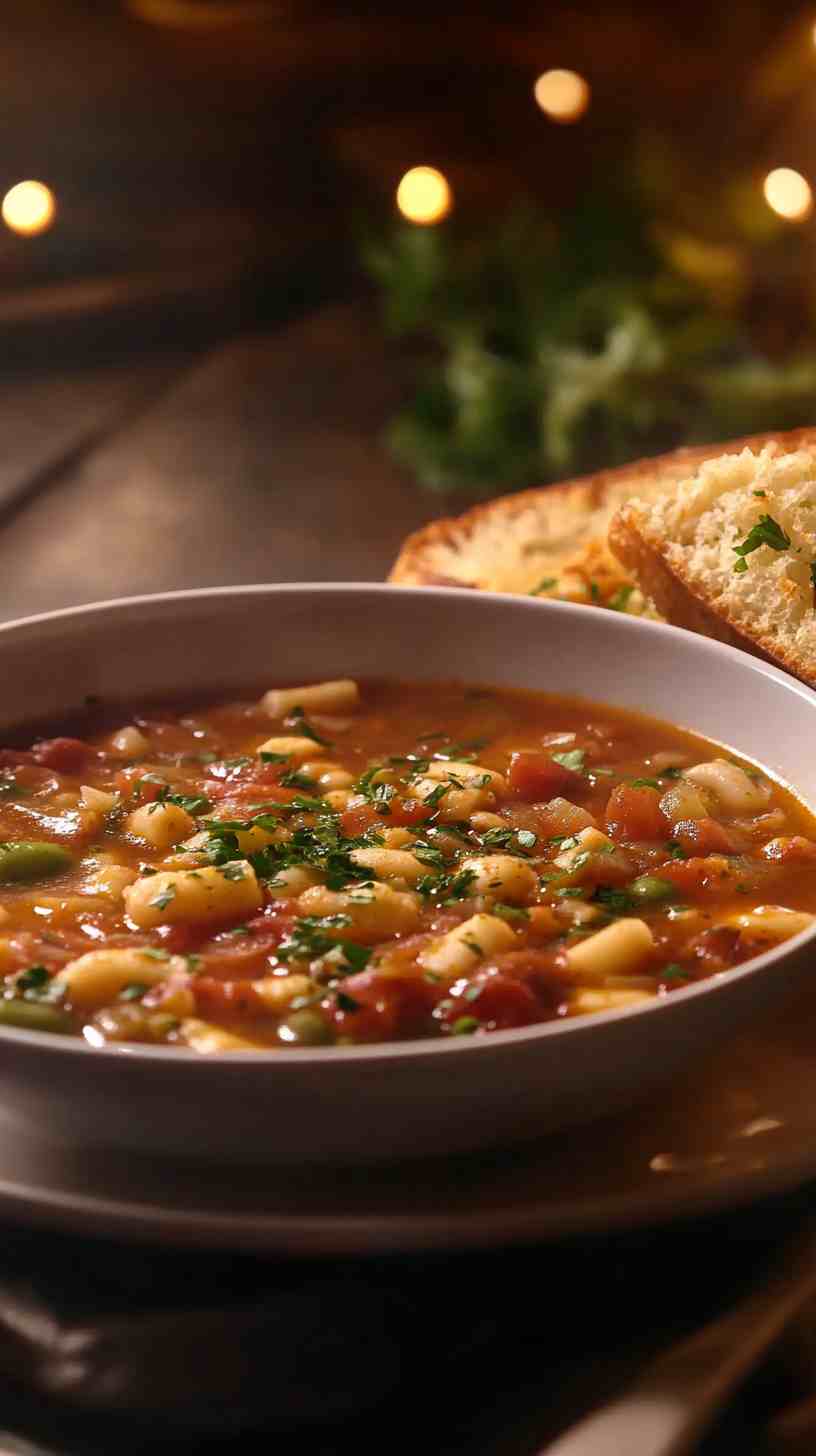 Cozy Slow Cooker Minestrone Soup