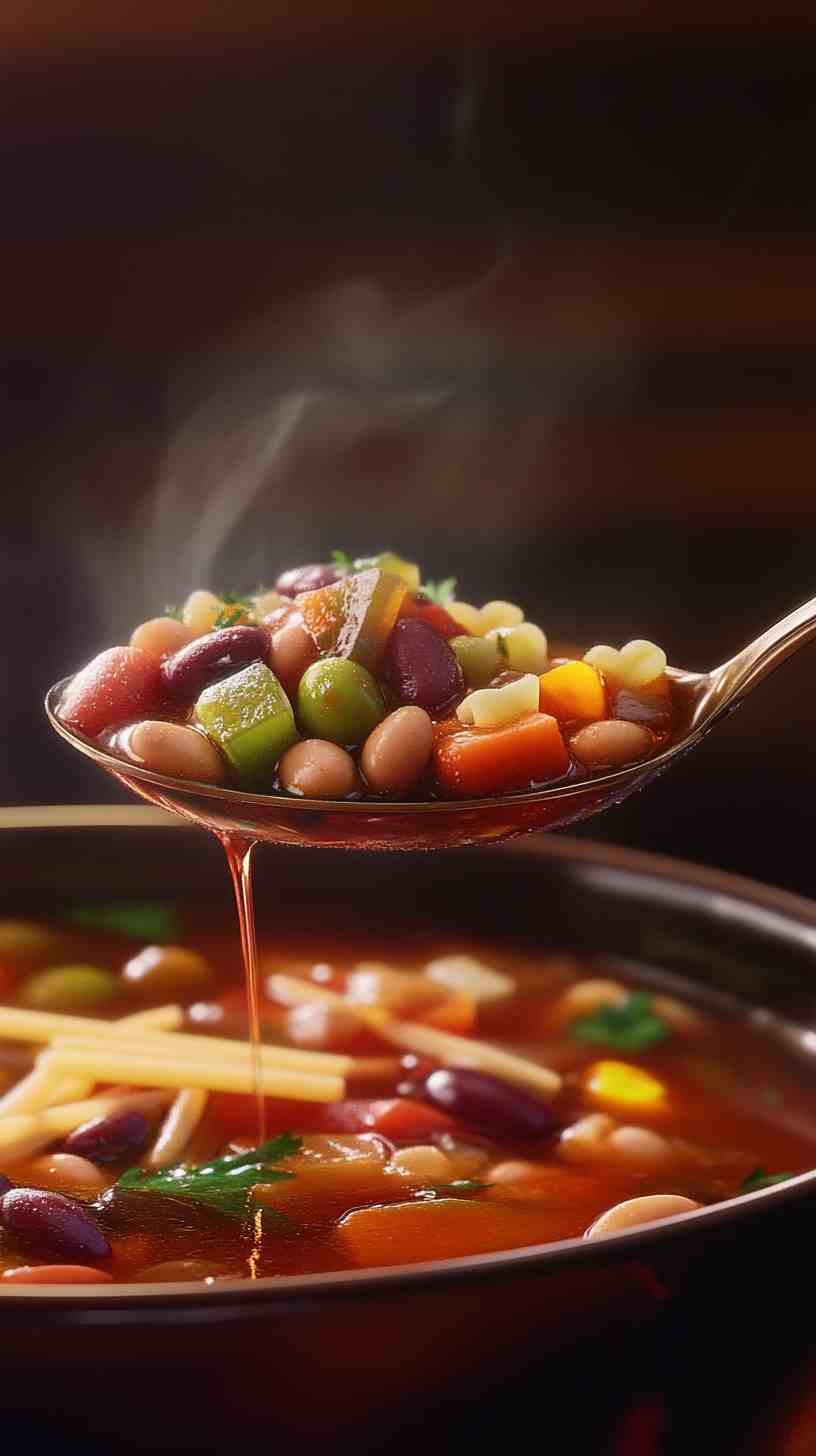 Cozy Slow Cooker Minestrone Soup