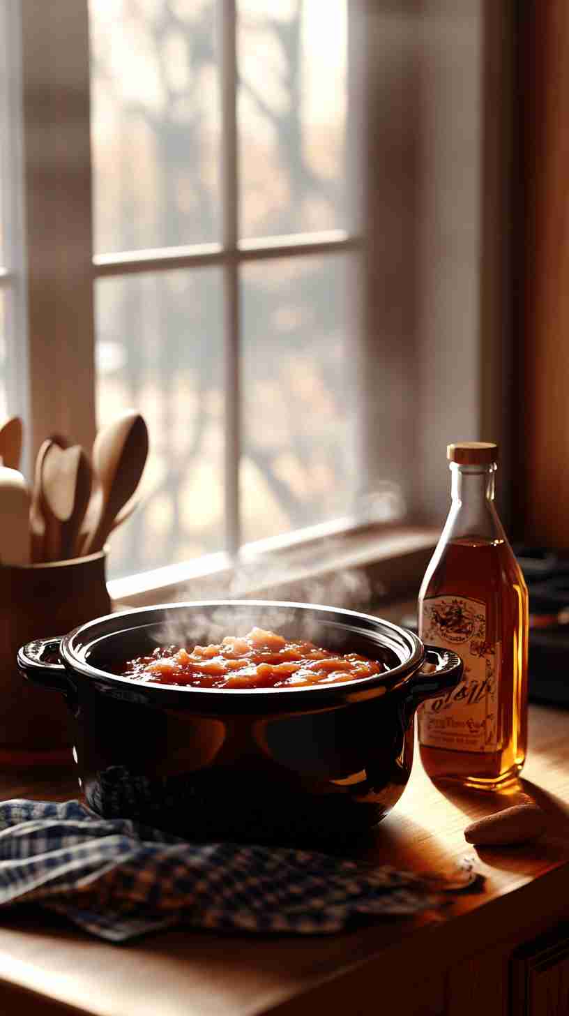 Crock Pot Apple Butter with Maple Syrup and Nutmeg