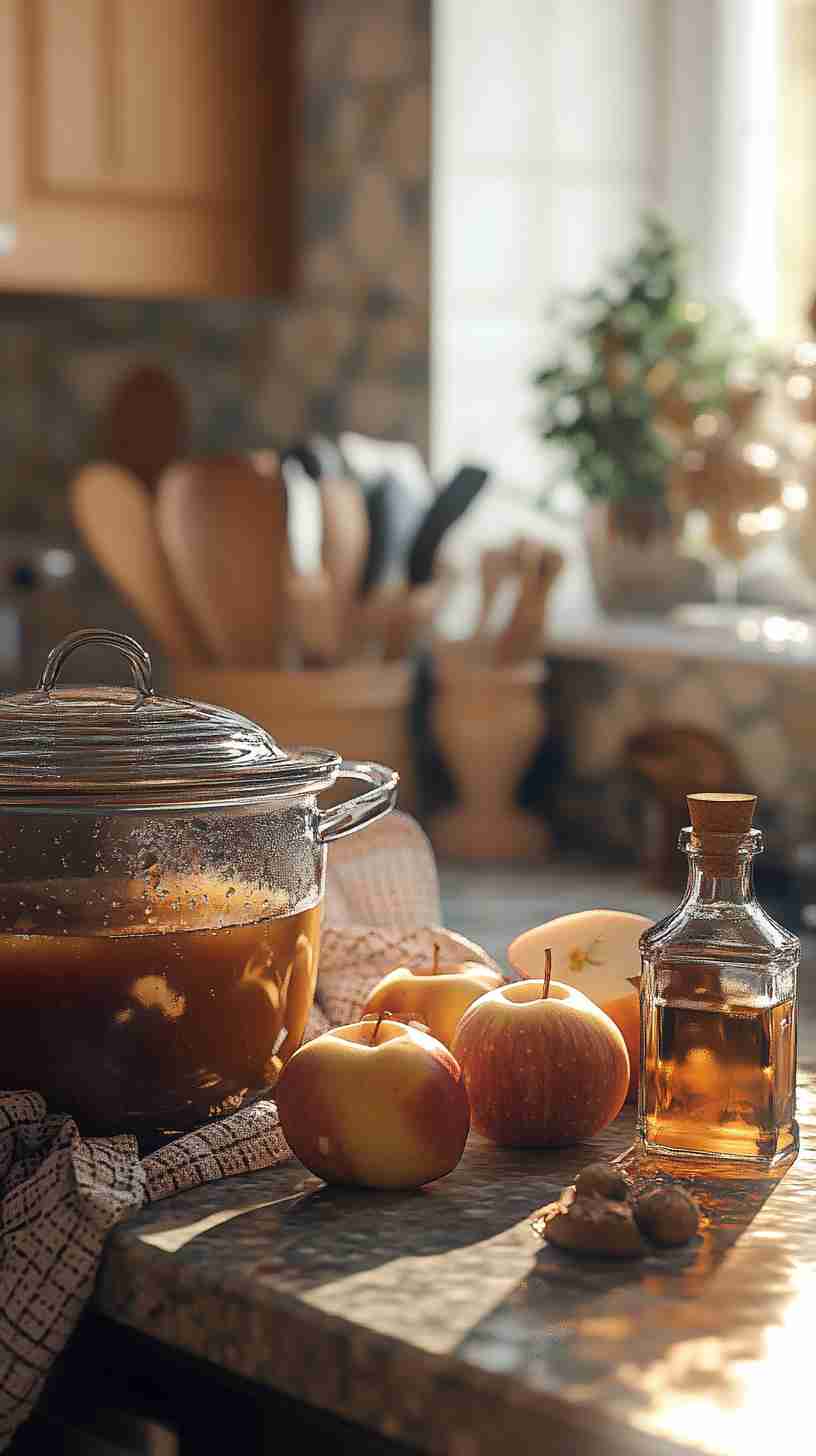 Crock Pot Apple Butter with Maple Syrup and Nutmeg