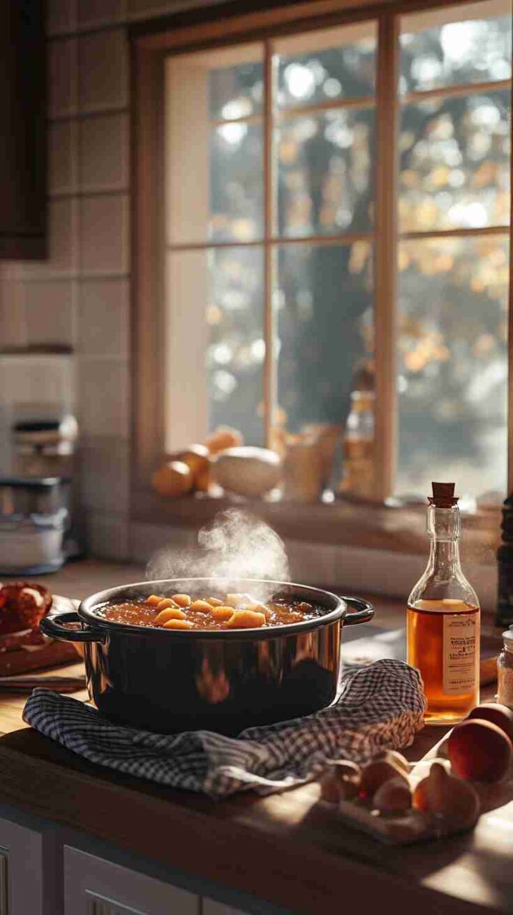 Crock Pot Apple Butter with Maple Syrup and Nutmeg