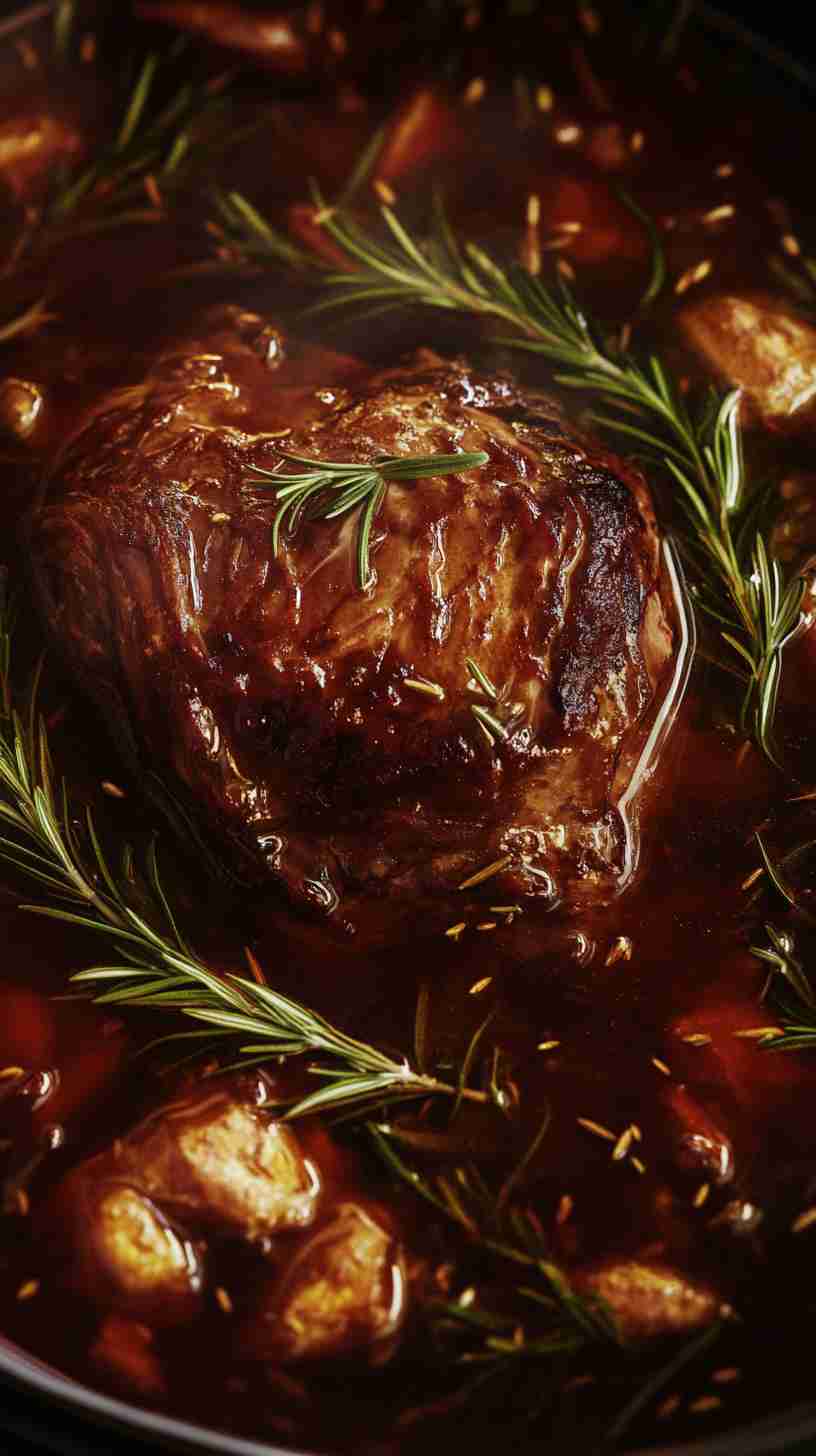Crock Pot Arm Roast with Sweet Potatoes and Root Vegetables