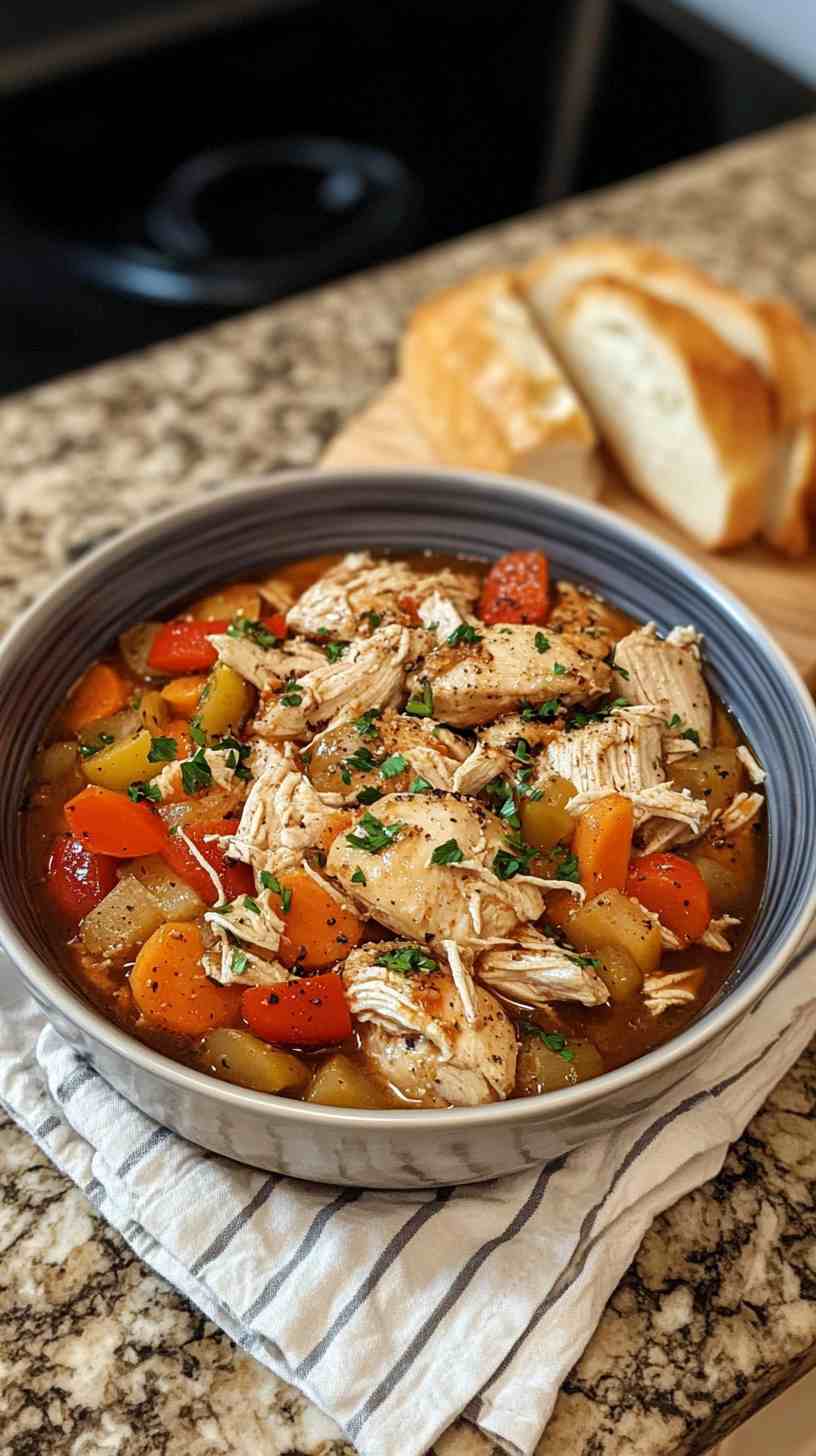 Crock Pot Balsamic Chicken with Veggies Crock Pot Balsamic Chicken with Veggies