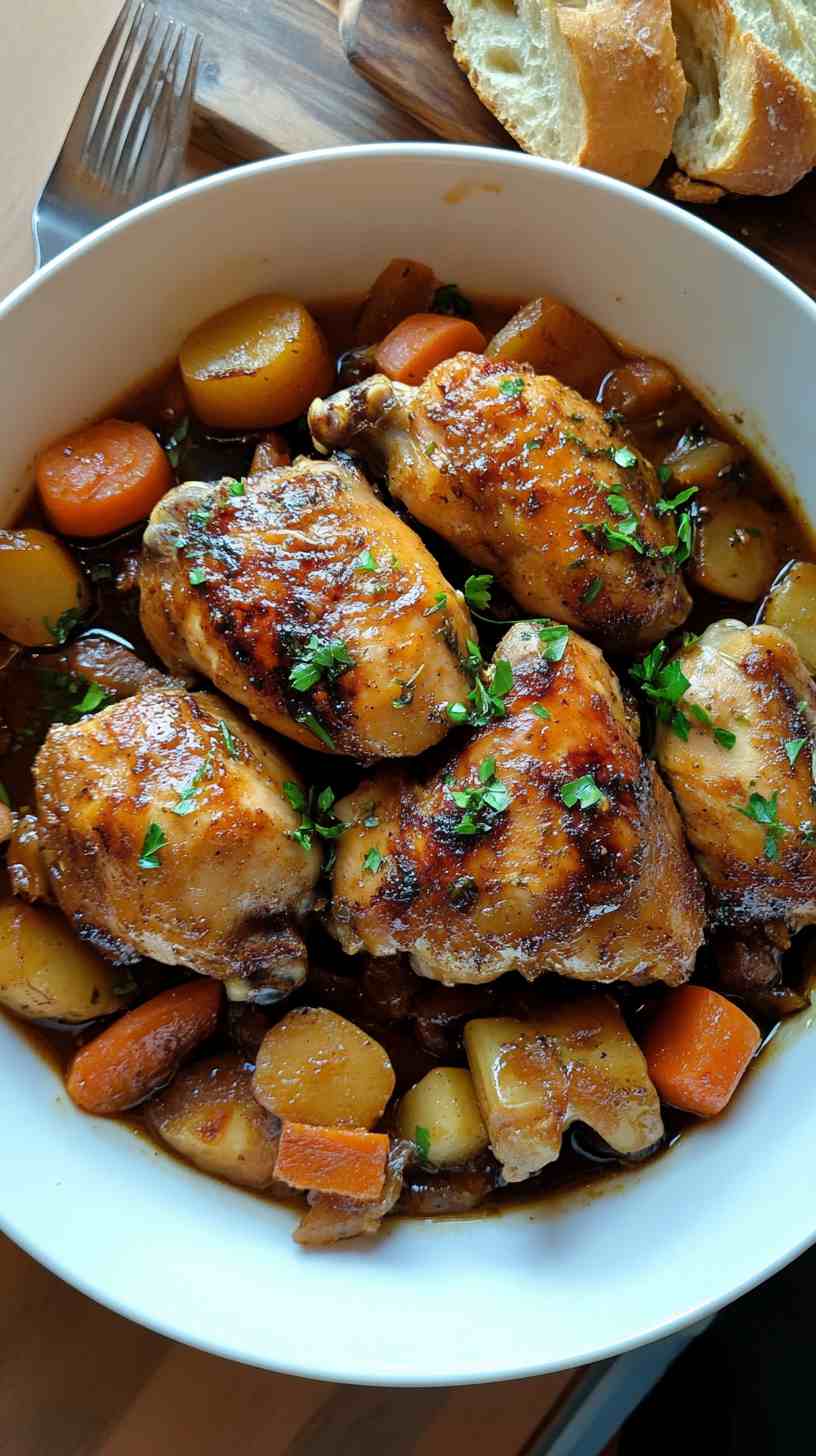 Crock Pot Balsamic Chicken with Veggies Crock Pot Balsamic Chicken with Veggies