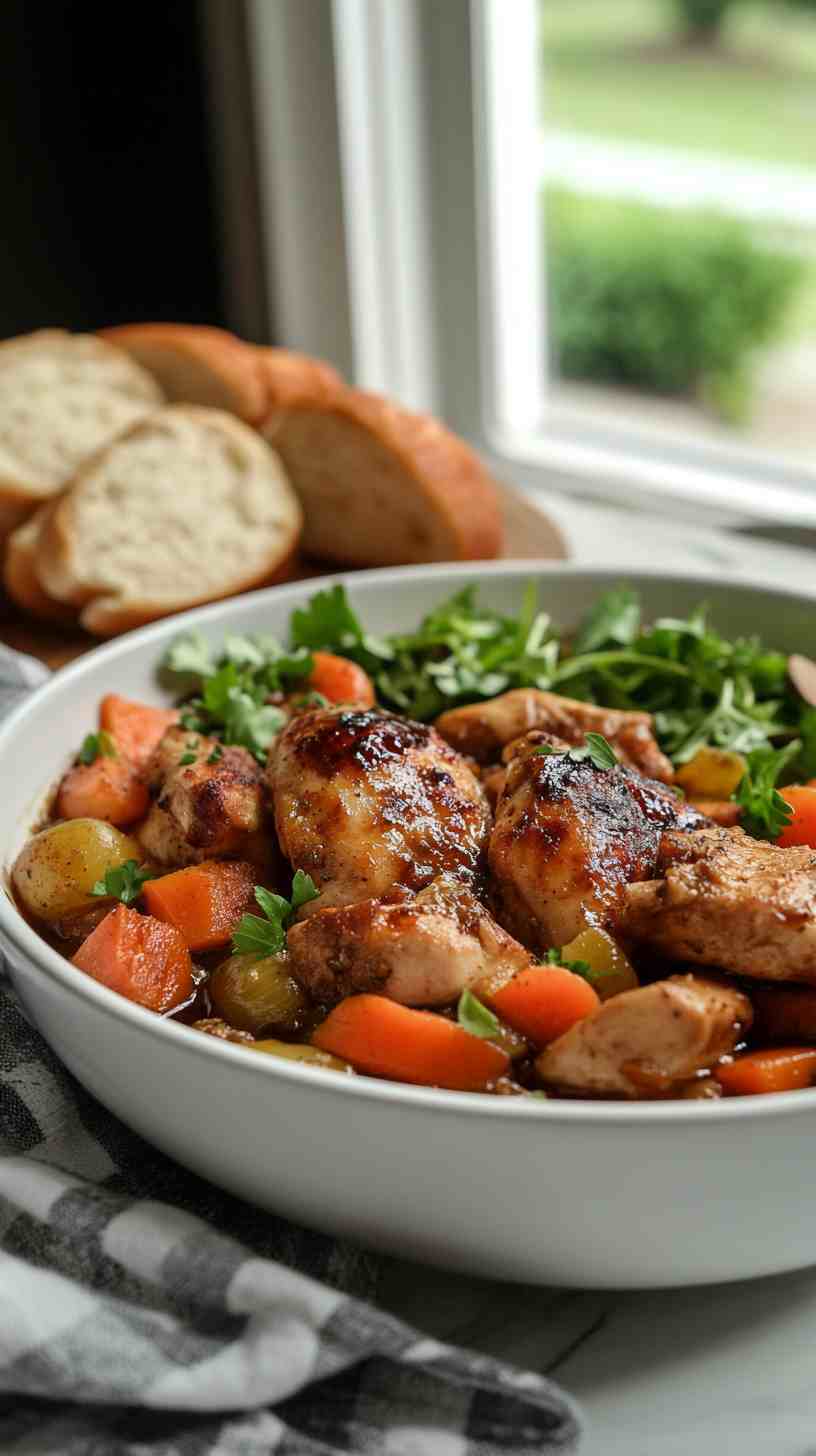 Crock Pot Balsamic Chicken with Veggies Crock Pot Balsamic Chicken with Veggies