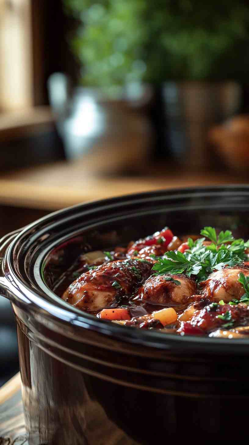 Crock Pot Balsamic Chicken with Veggies Crock Pot Balsamic Chicken with Veggies
