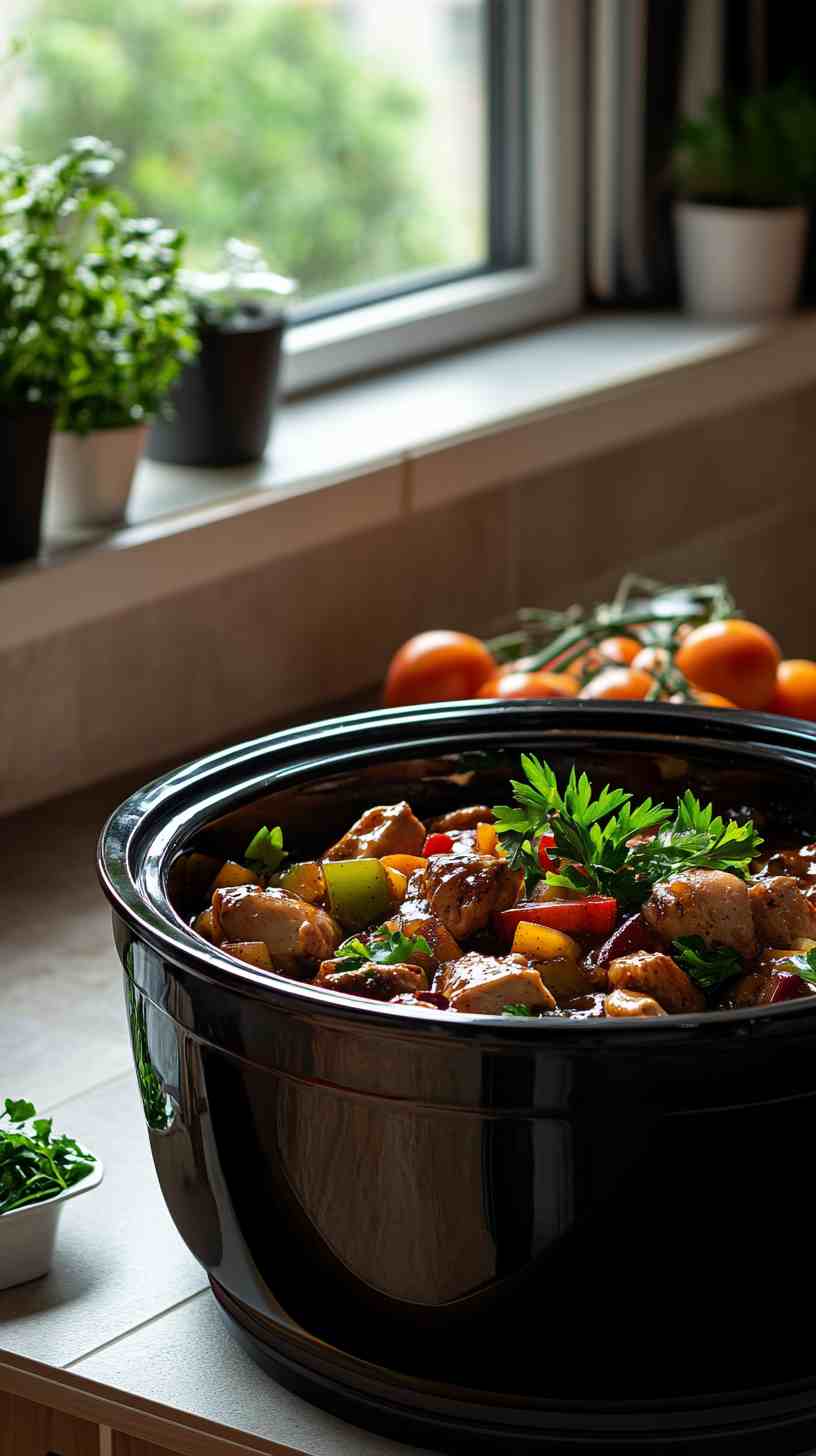 Crock Pot Balsamic Chicken with Veggies Crock Pot Balsamic Chicken with Veggies