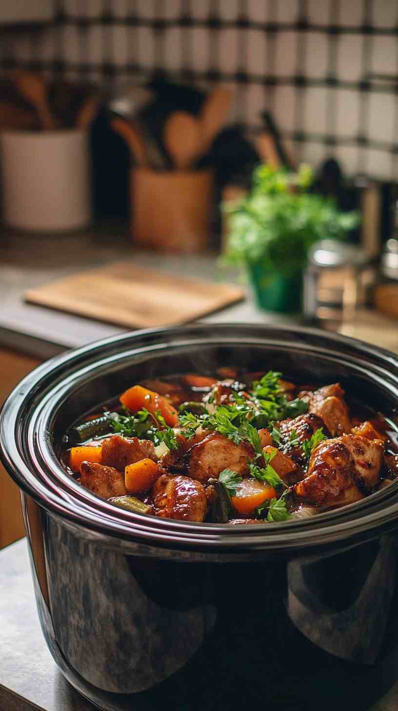 Crock Pot Balsamic Chicken with Veggies Crock Pot Balsamic Chicken with Veggies
