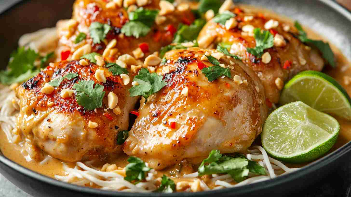 Crock Pot Thai Peanut Chicken