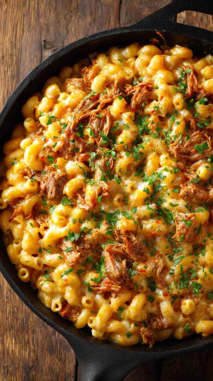 Crockpot BBQ Pulled Pork Mac and Cheese Crockpot BBQ Pulled Pork Mac and Cheese