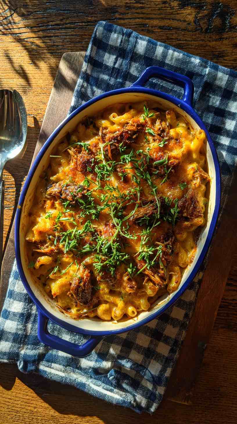 Crockpot BBQ Pulled Pork Mac and Cheese Crockpot BBQ Pulled Pork Mac and Cheese