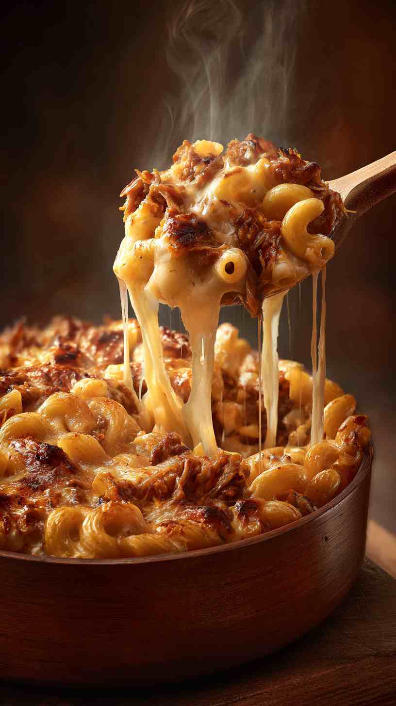 Crockpot BBQ Pulled Pork Mac and Cheese Crockpot BBQ Pulled Pork Mac and Cheese