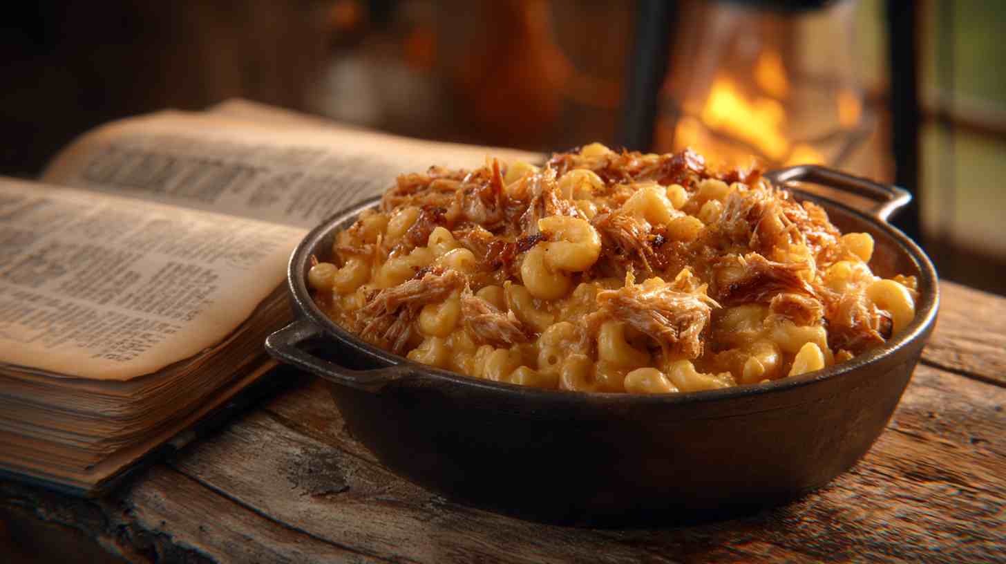 Crockpot BBQ Pulled Pork Mac and Cheese
