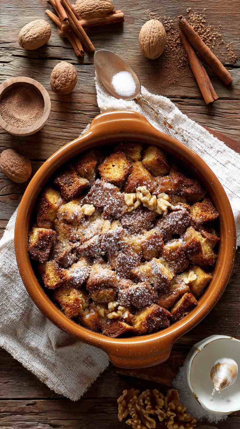 Crockpot Banana Nut Bread Pudding