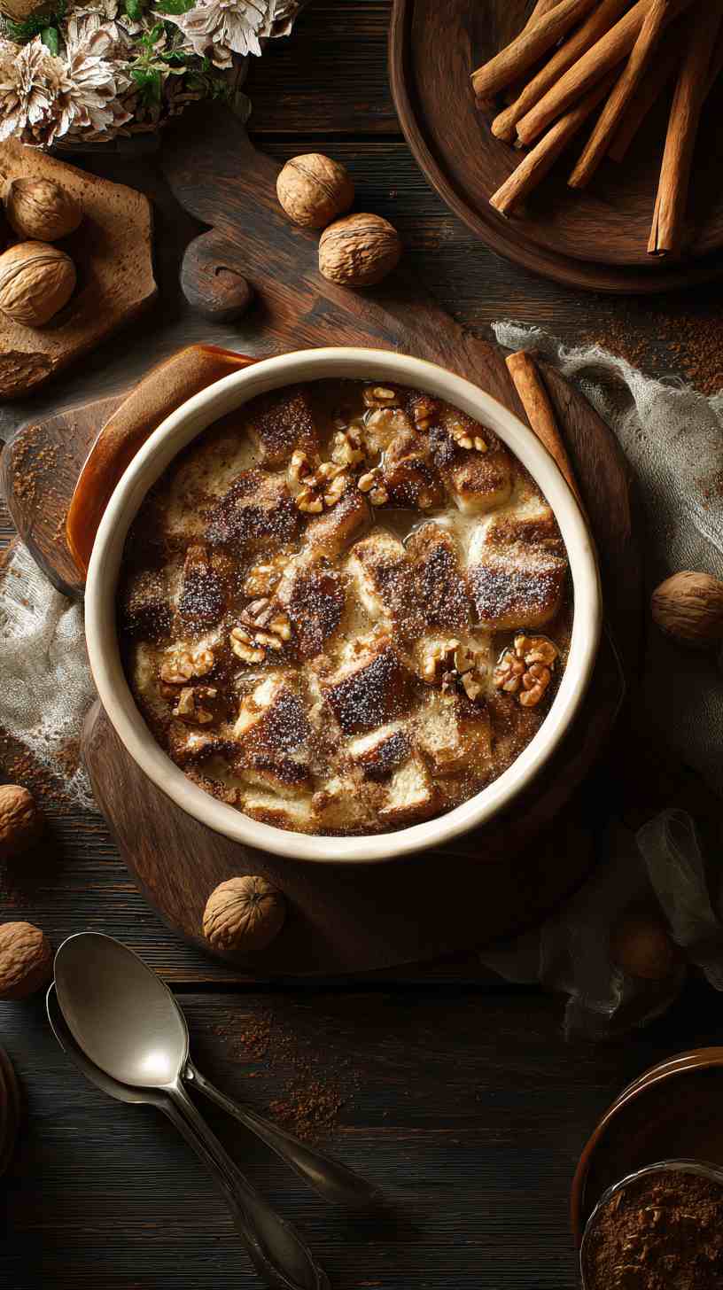 Crockpot Banana Nut Bread Pudding