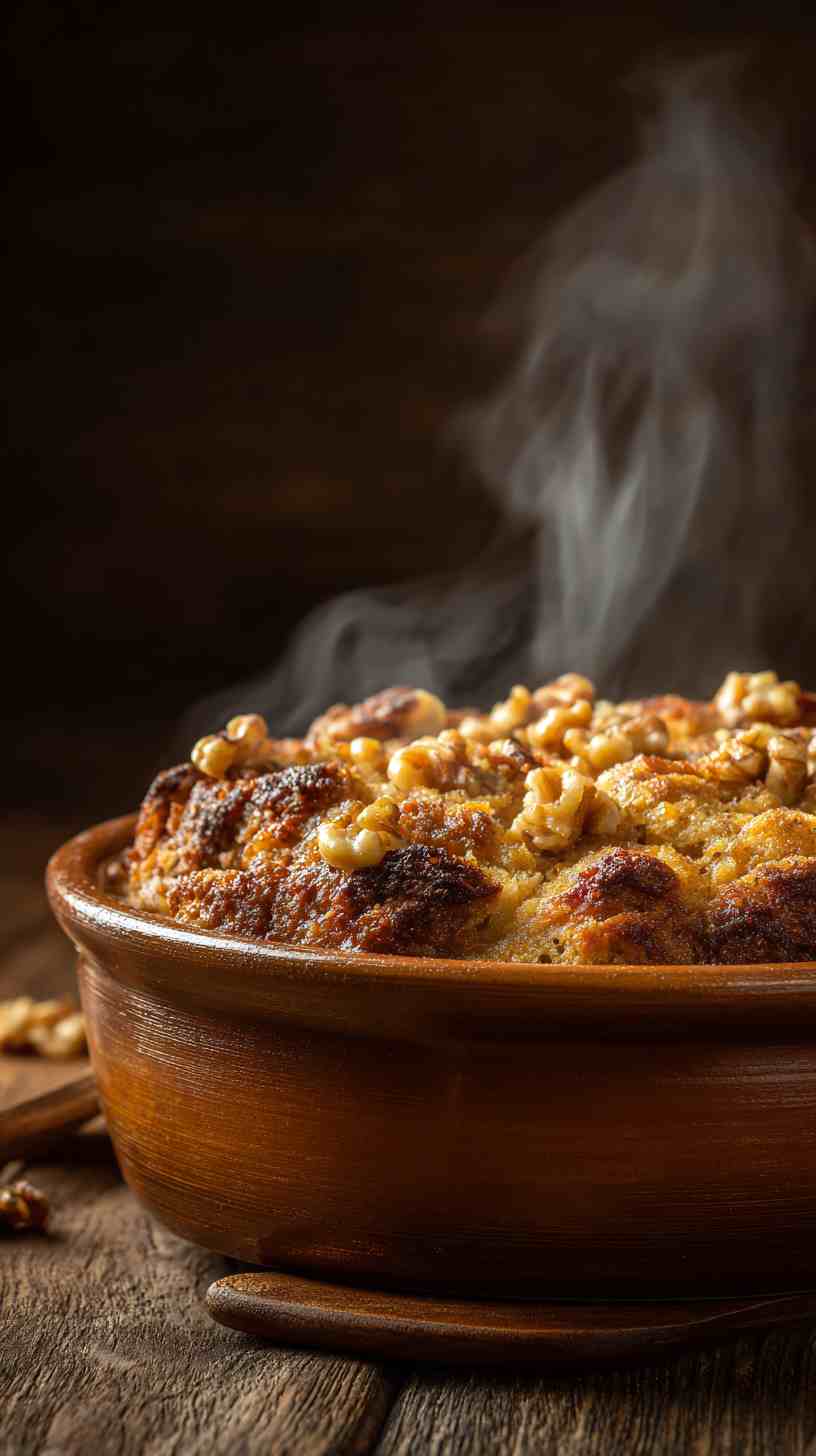 Crockpot Banana Nut Bread Pudding