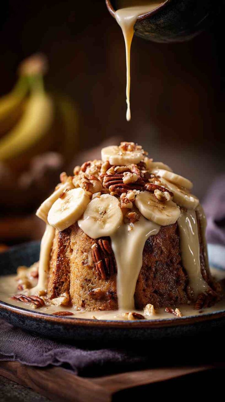 Crockpot Banana Nut Bread Pudding