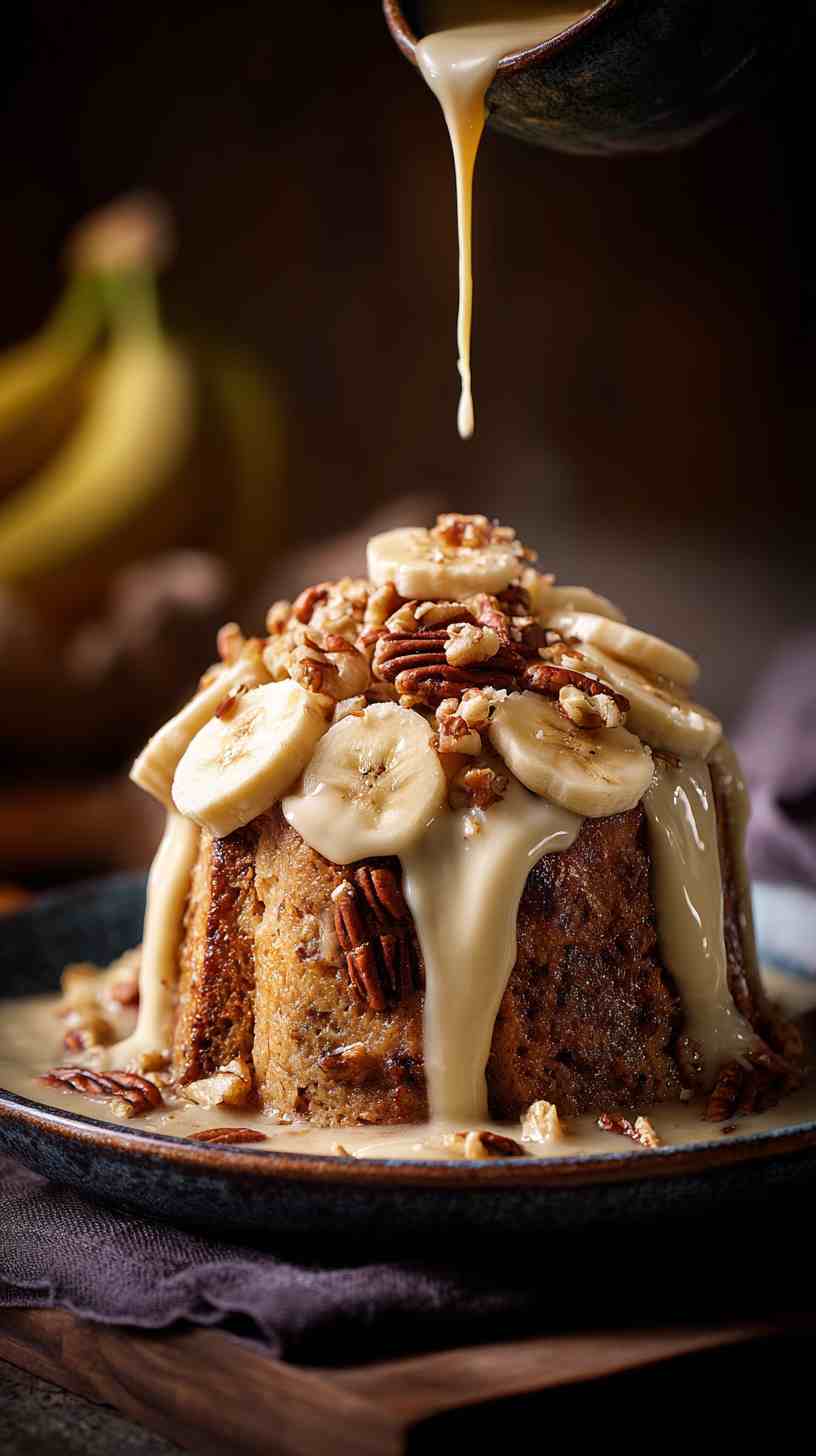 Crockpot Banana Nut Bread Pudding