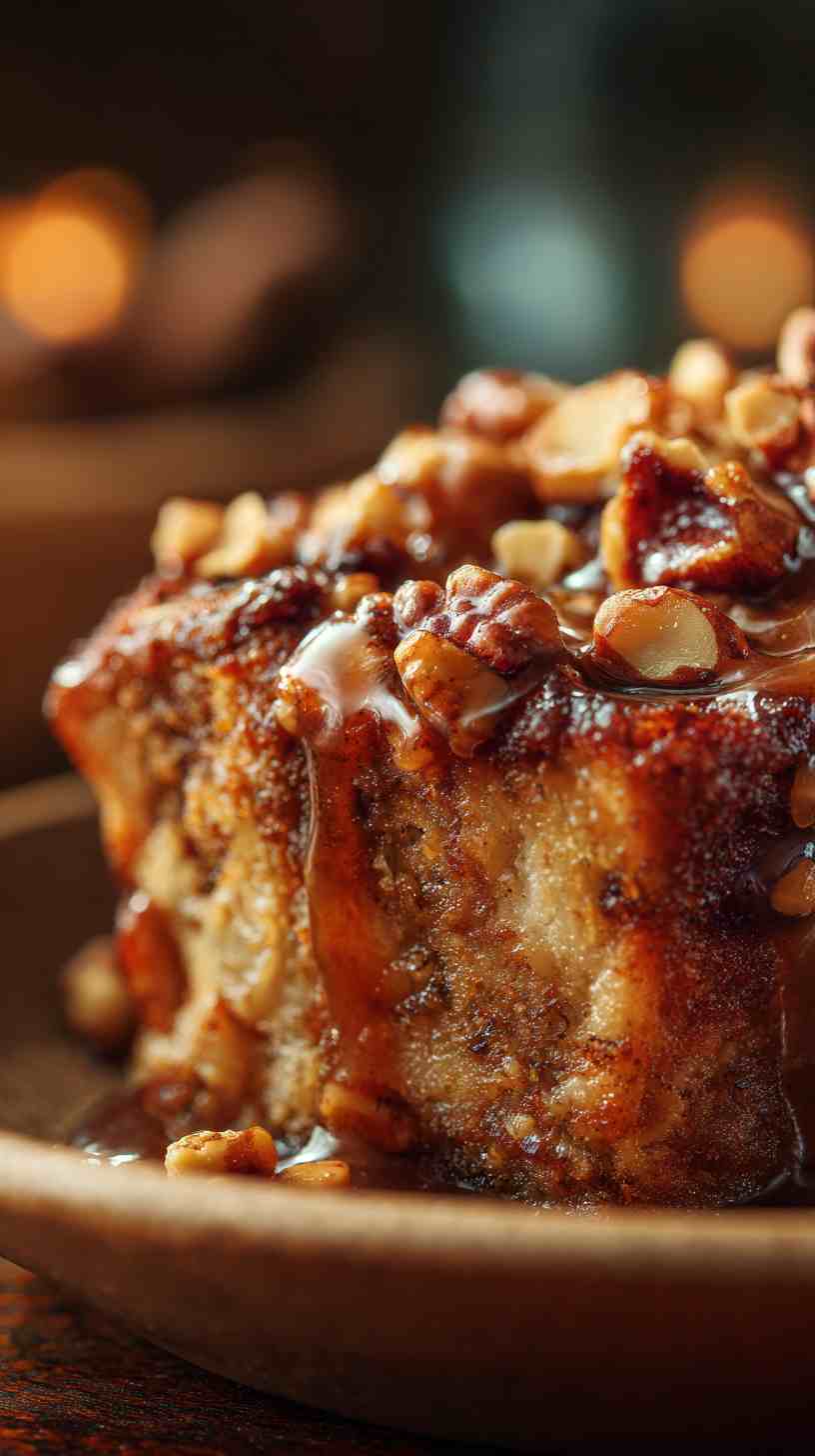 Crockpot Banana Nut Bread Pudding