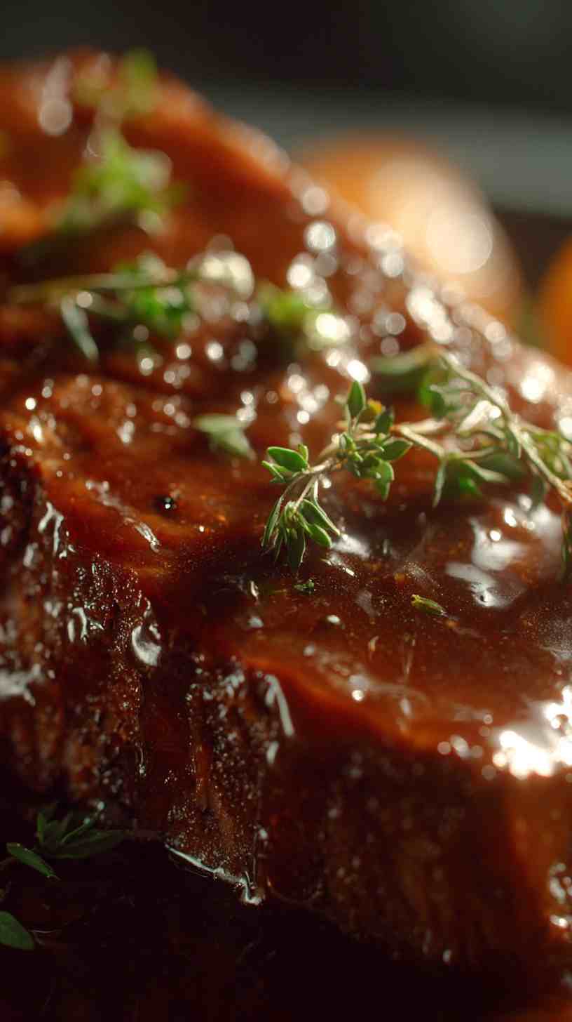 Crockpot Barbecue Beef Brisket with Rich Gravy