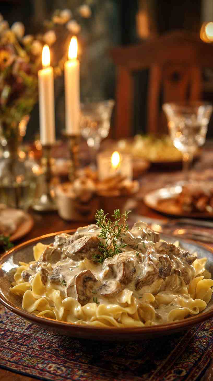 Crockpot Beef Stroganoff with Mushrooms and Onions Crockpot Beef Stroganoff with Mushrooms and Onions
