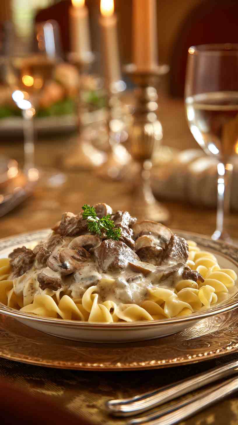 Crockpot Beef Stroganoff with Mushrooms and Onions Crockpot Beef Stroganoff with Mushrooms and Onions