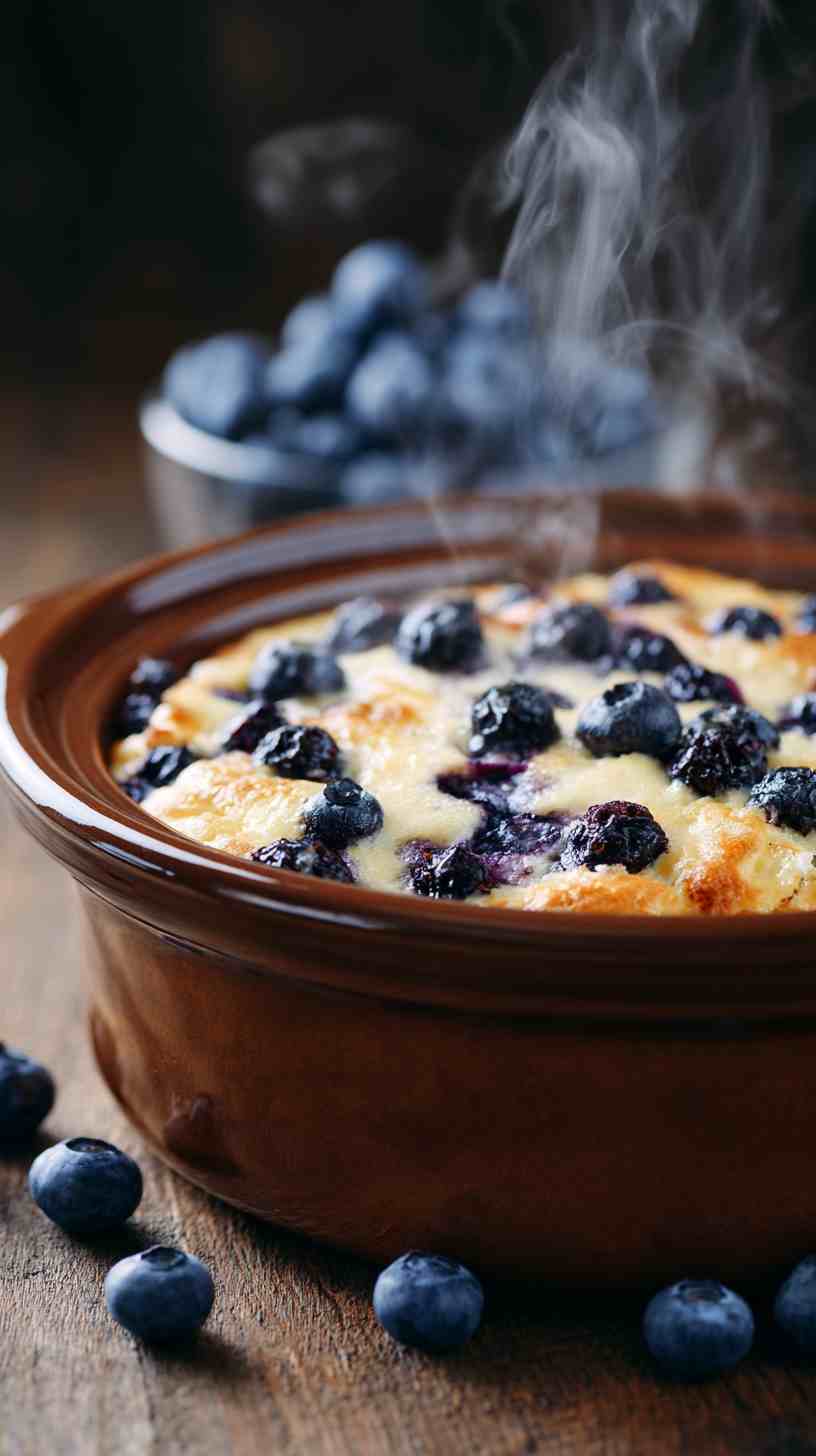 Crockpot Blueberry Pancake Casserole Crockpot Blueberry Pancake Casserole