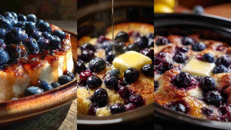 Crockpot Blueberry Pancake Casserole