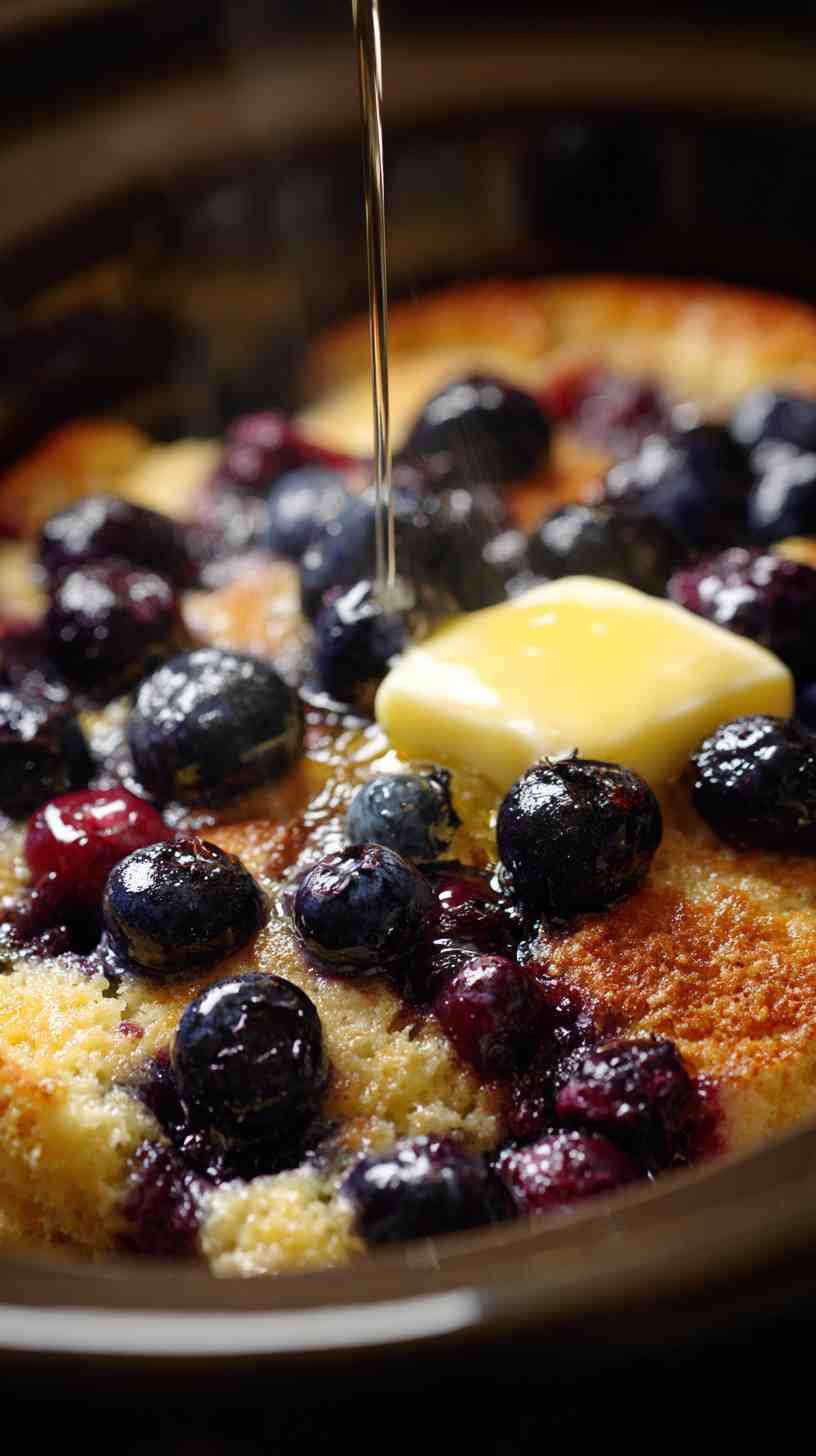 Crockpot Blueberry Pancake Casserole Crockpot Blueberry Pancake Casserole