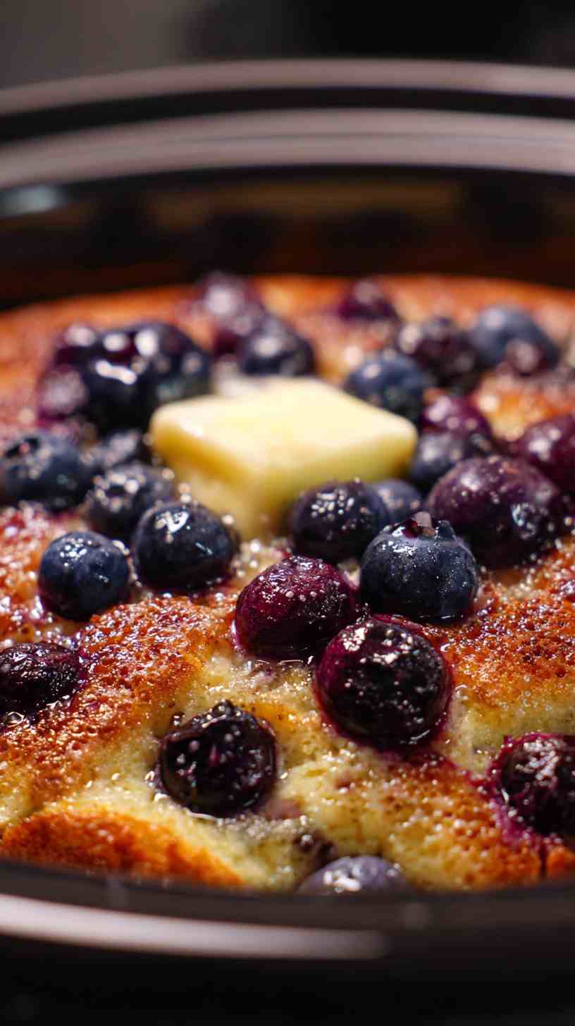 Crockpot Blueberry Pancake Casserole Crockpot Blueberry Pancake Casserole