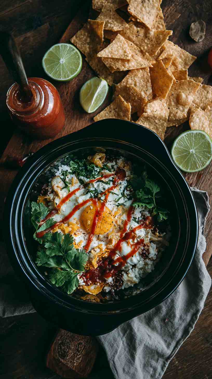 Crockpot Breakfast Burrito Bowl