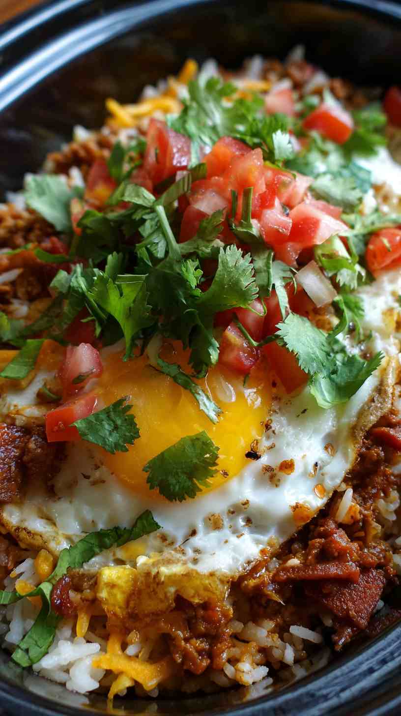 Crockpot Breakfast Burrito Bowl