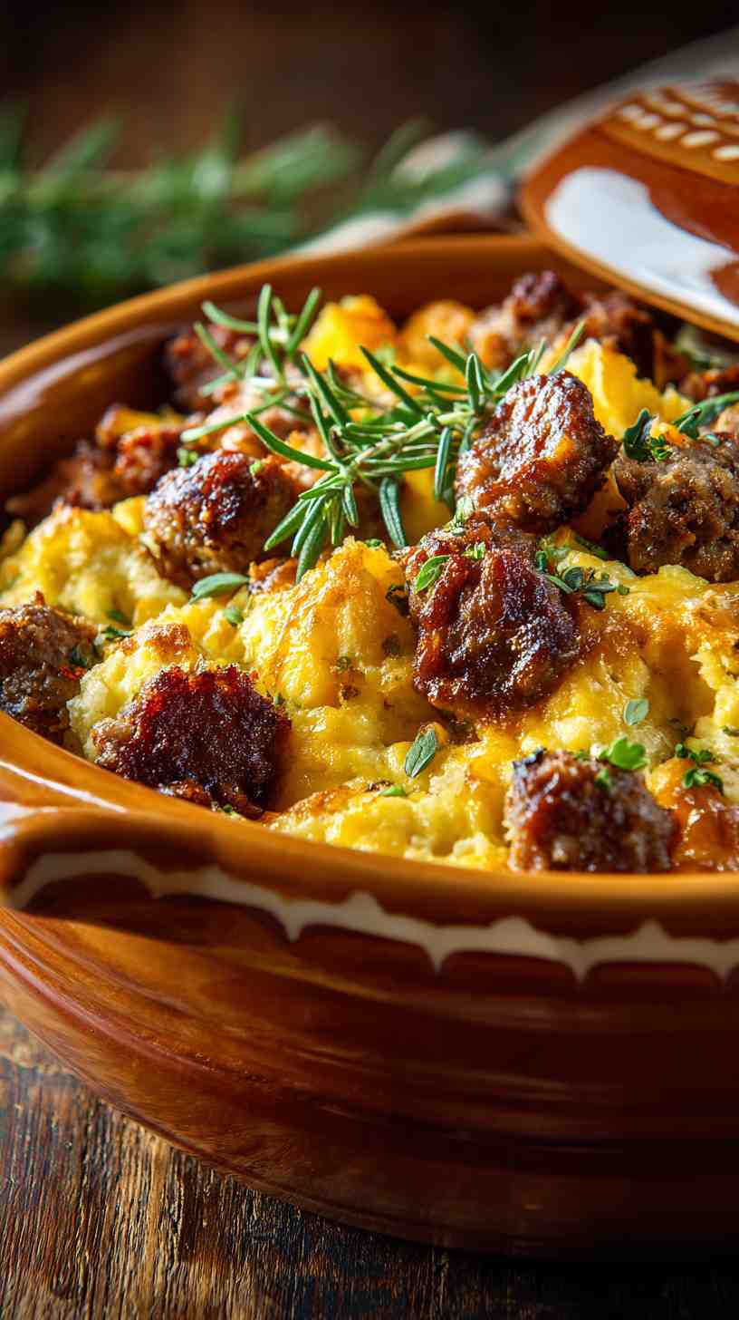 Crockpot Breakfast Egg Casserole with Sausage