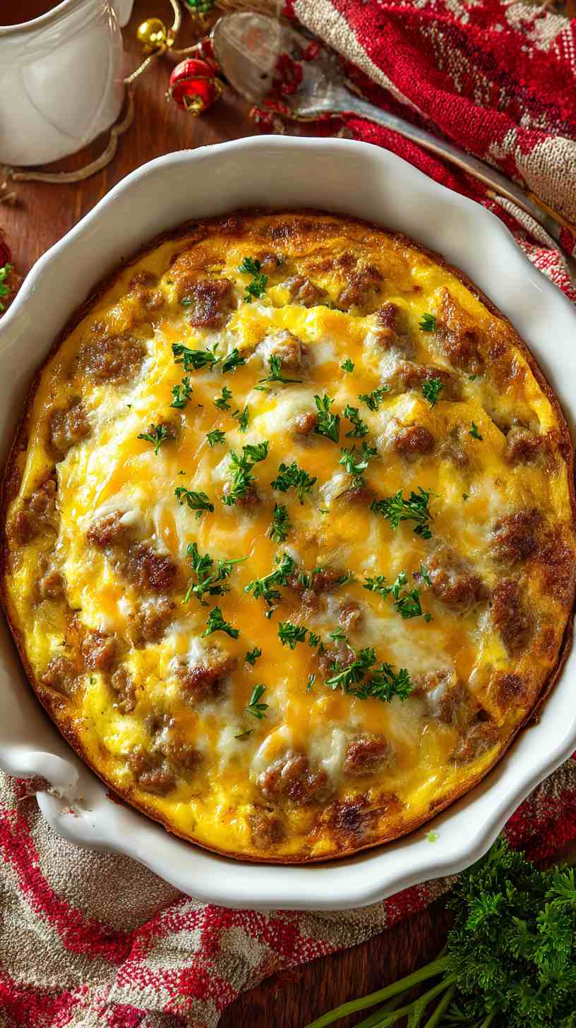 Crockpot Breakfast Egg Casserole with Sausage