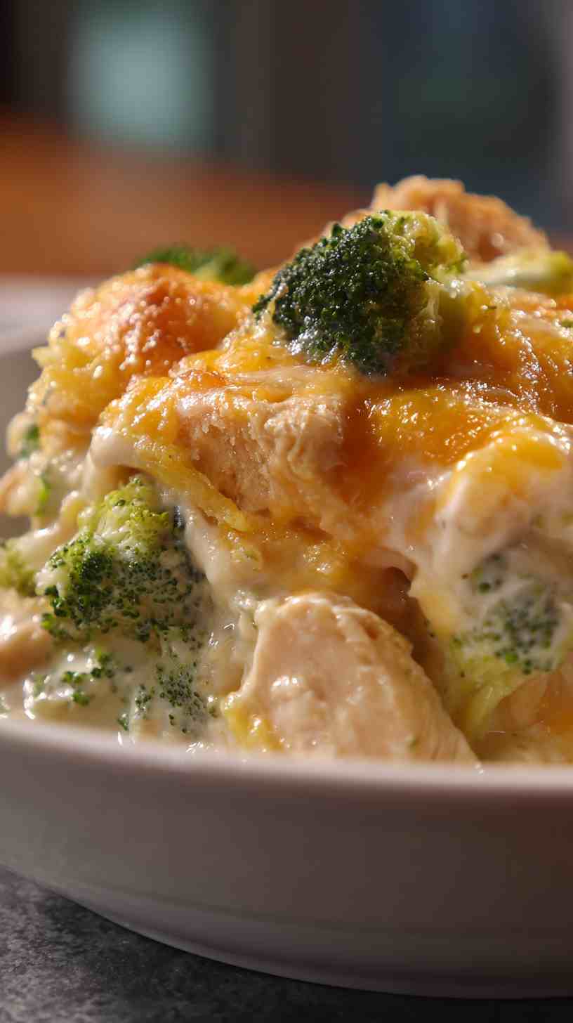 Crockpot Cheesy Broccoli and Chicken Casserole Crockpot Cheesy Broccoli and Chicken Casserole