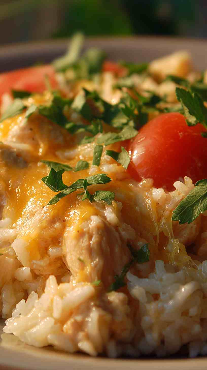 Crockpot Cheesy Chicken and Rice Casserole Crockpot Cheesy Chicken and Rice Casserole