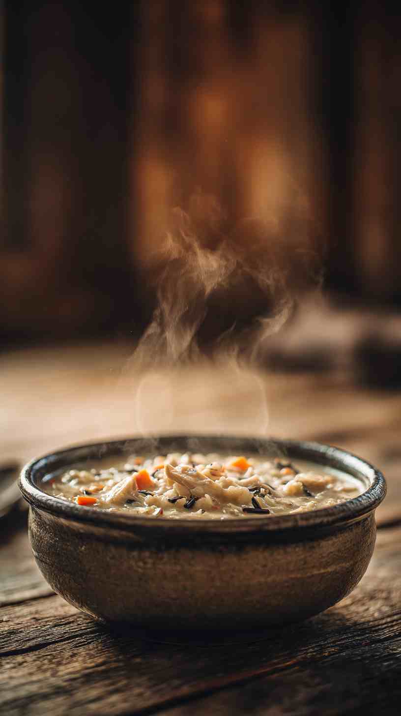 Crockpot Creamy Chicken and Wild Rice Soup