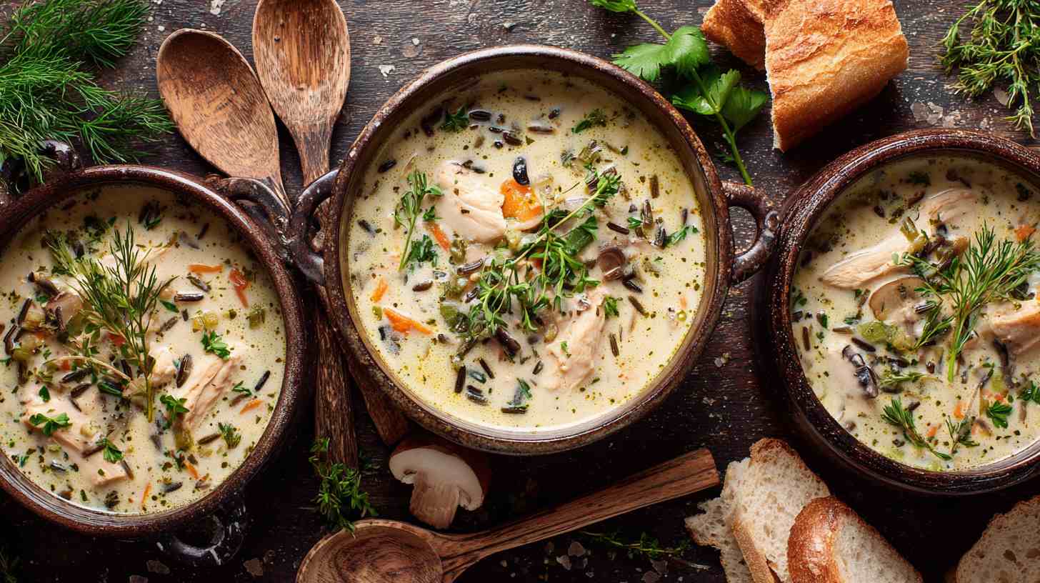 Crockpot Creamy Chicken and Wild Rice Soup