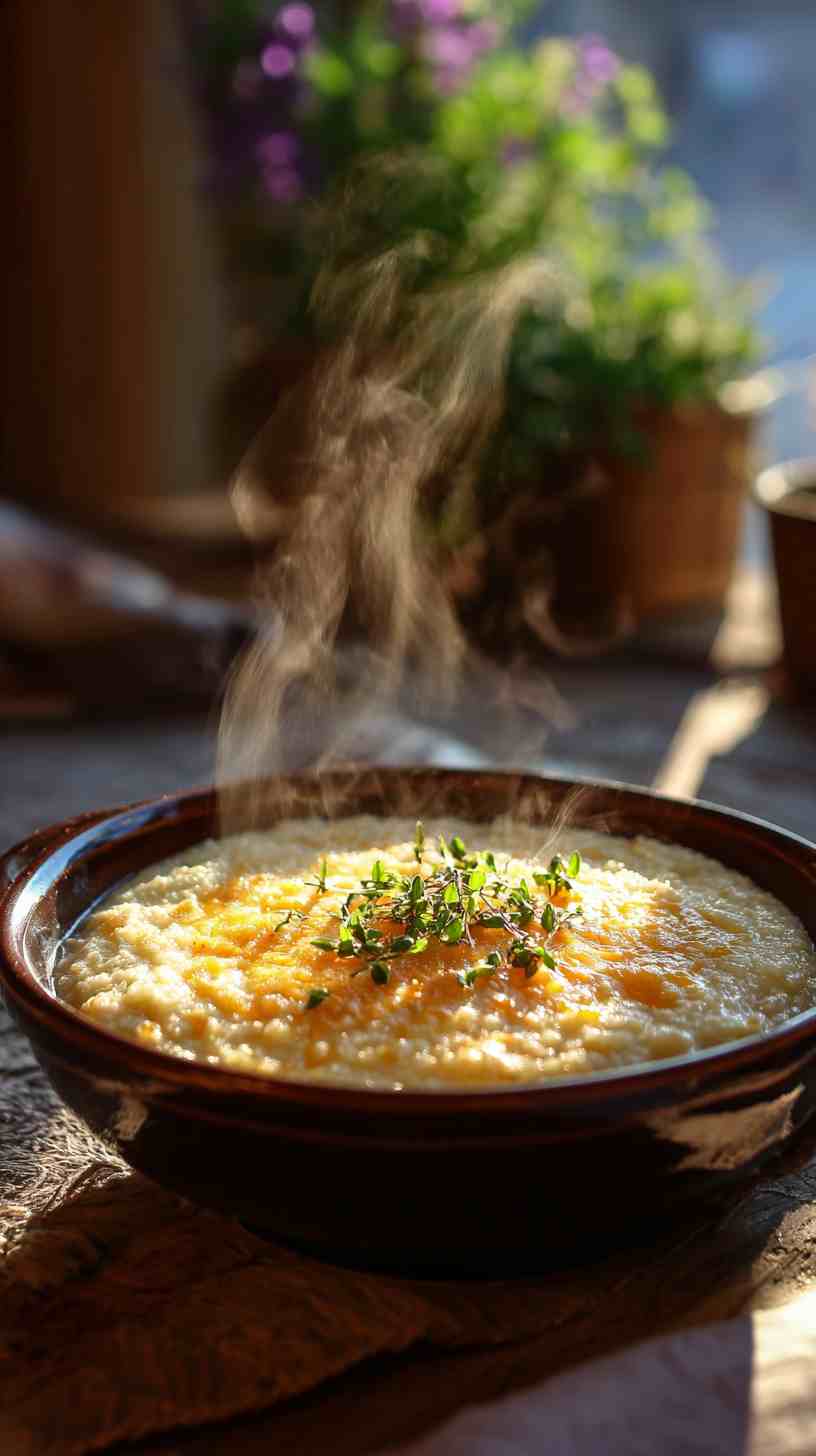 Crockpot Creamy Grits with Cheese