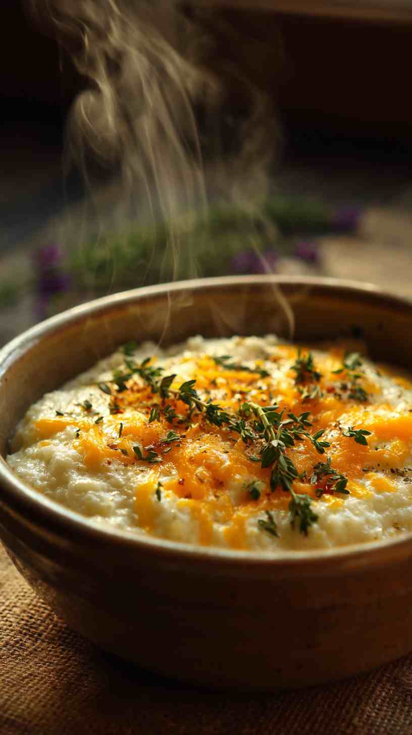 Crockpot Creamy Grits with Cheese
