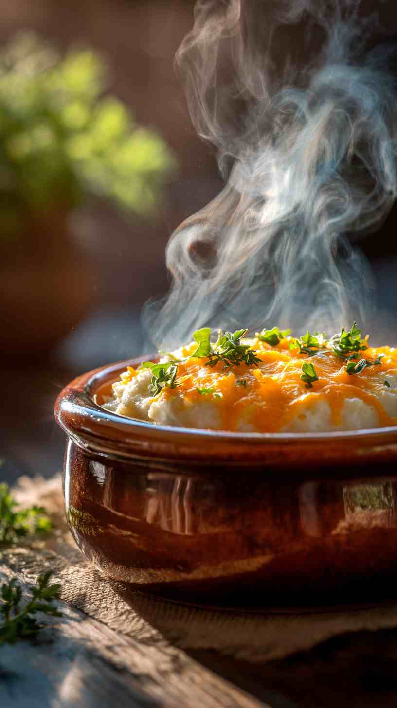 Crockpot Creamy Grits with Cheese