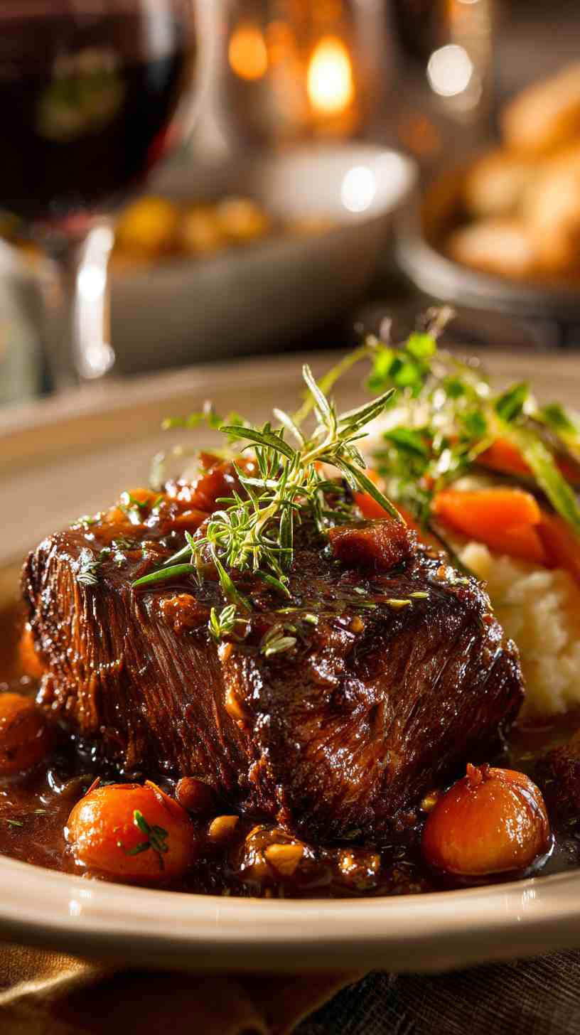 Crockpot Garlic and Herb Braised Beef Chuck